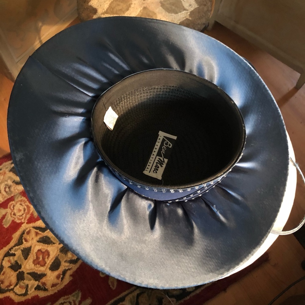 Vintage Cobalt Blue Wide Brim Hat - Picture 6 of 10